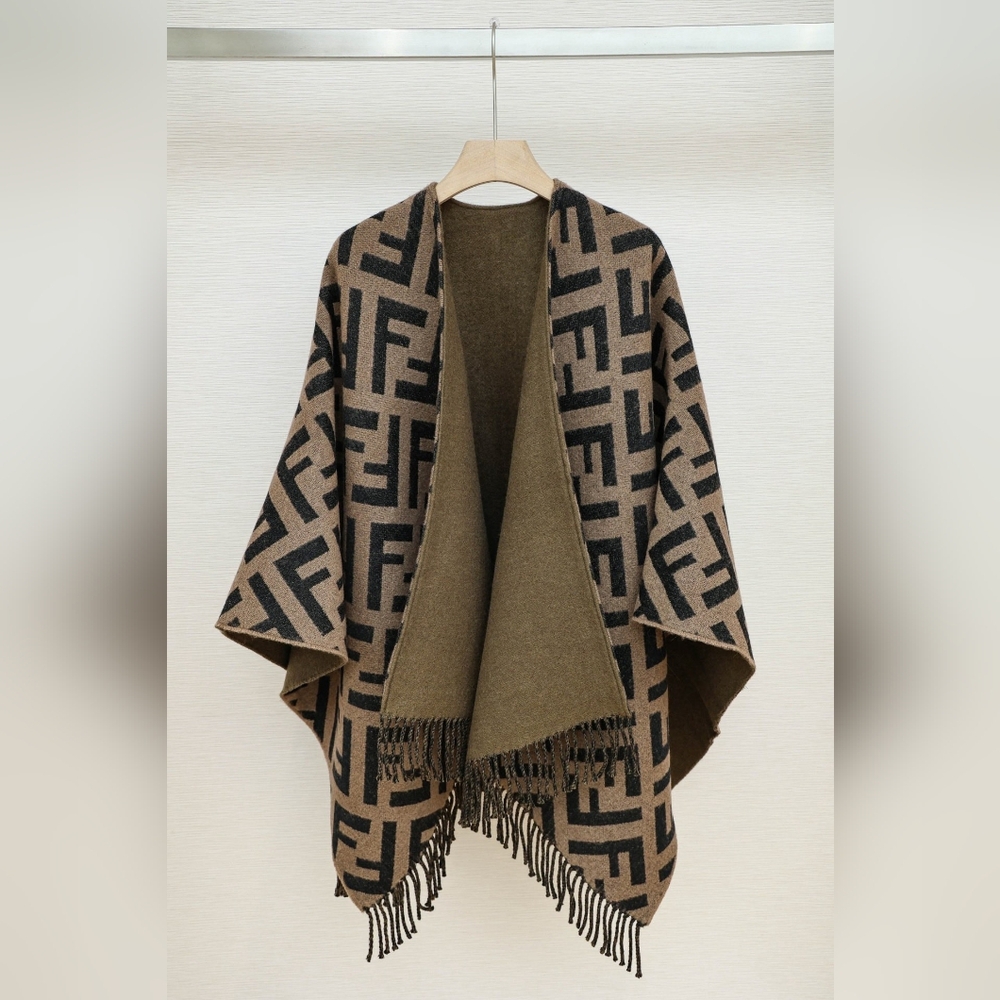 Fendi Reversible Poncho Cape